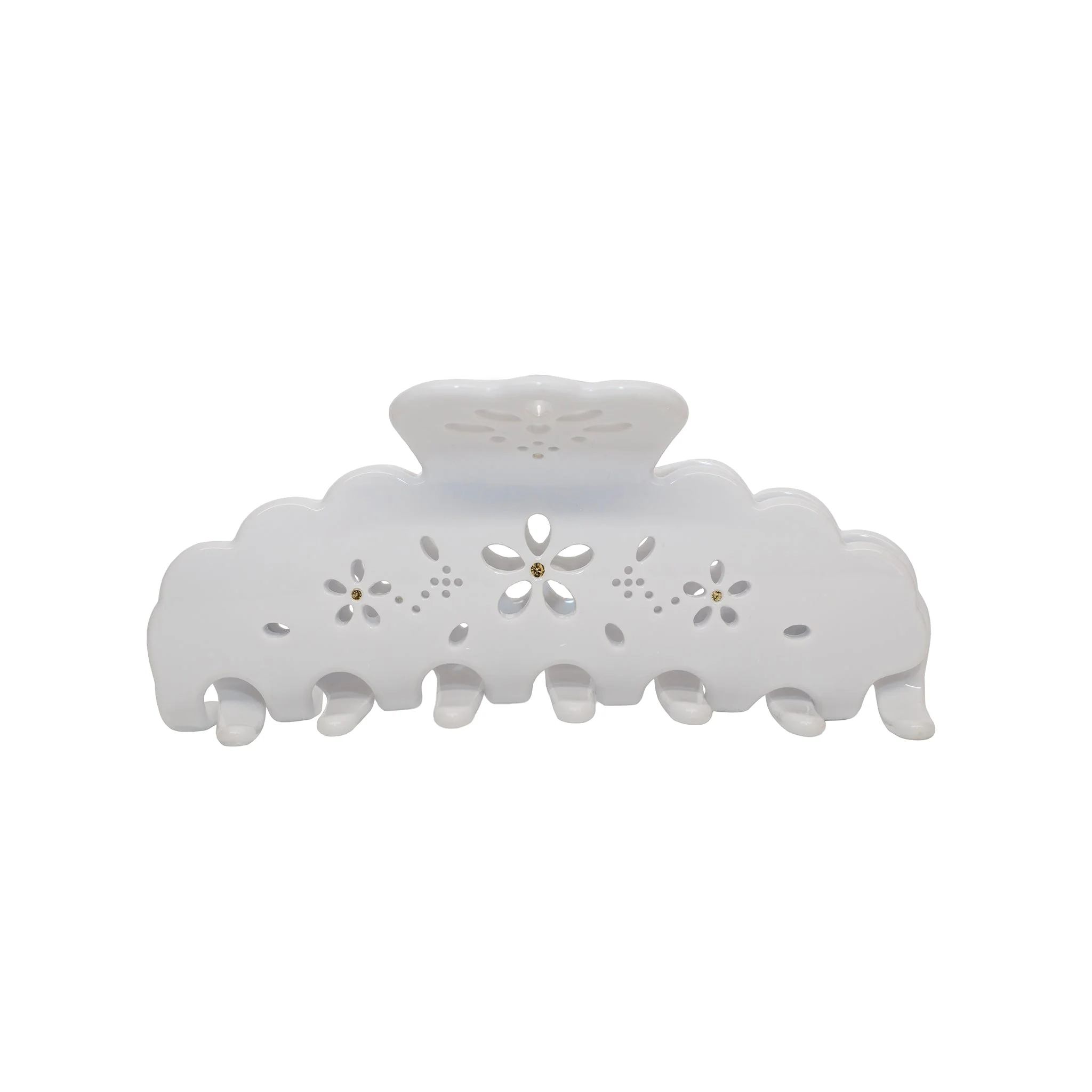 Big Effing Clip in Blanc Fleur Eyelet