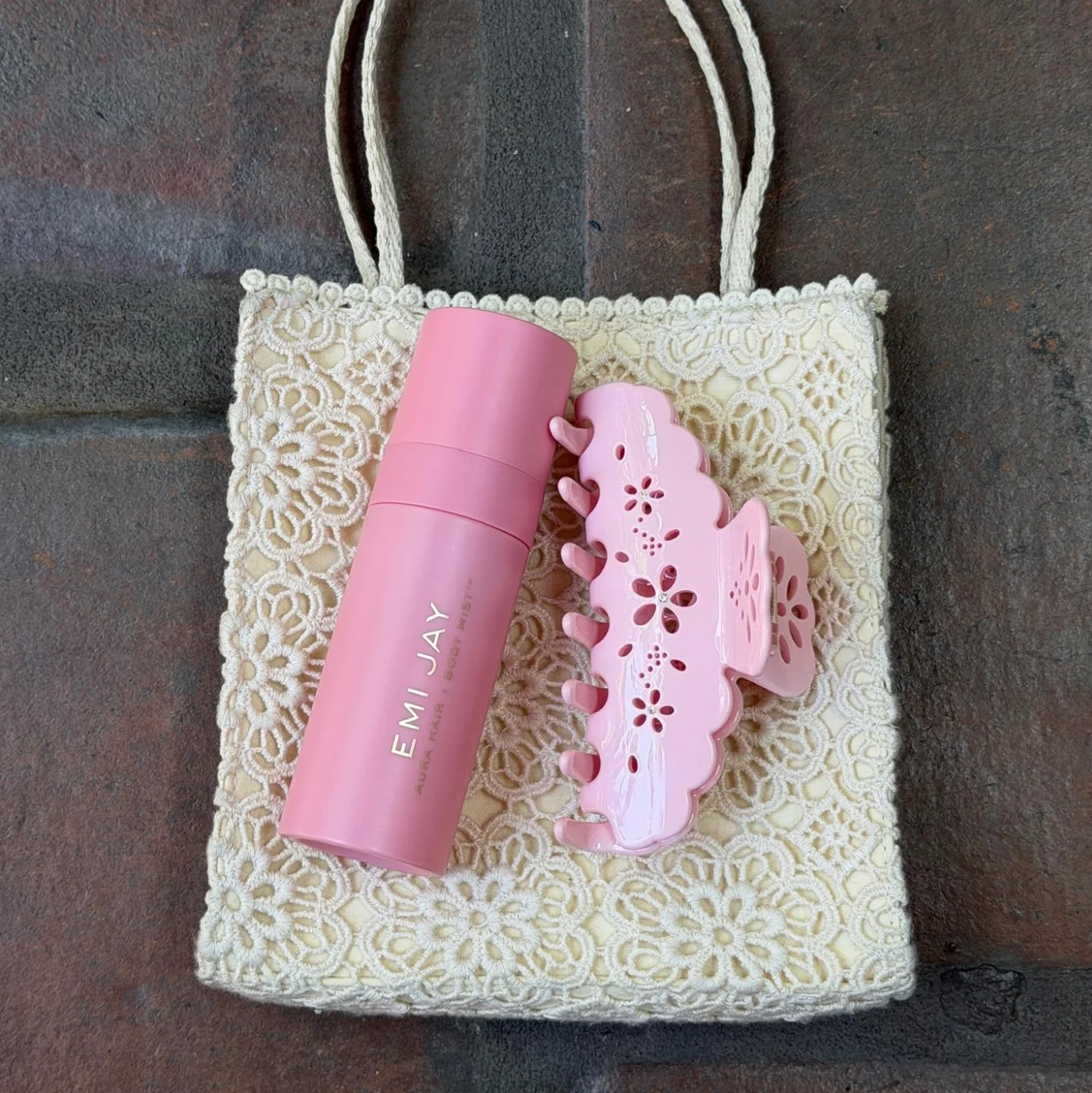Big Effing Clip in Rose Fleur Eyelet - Image 2