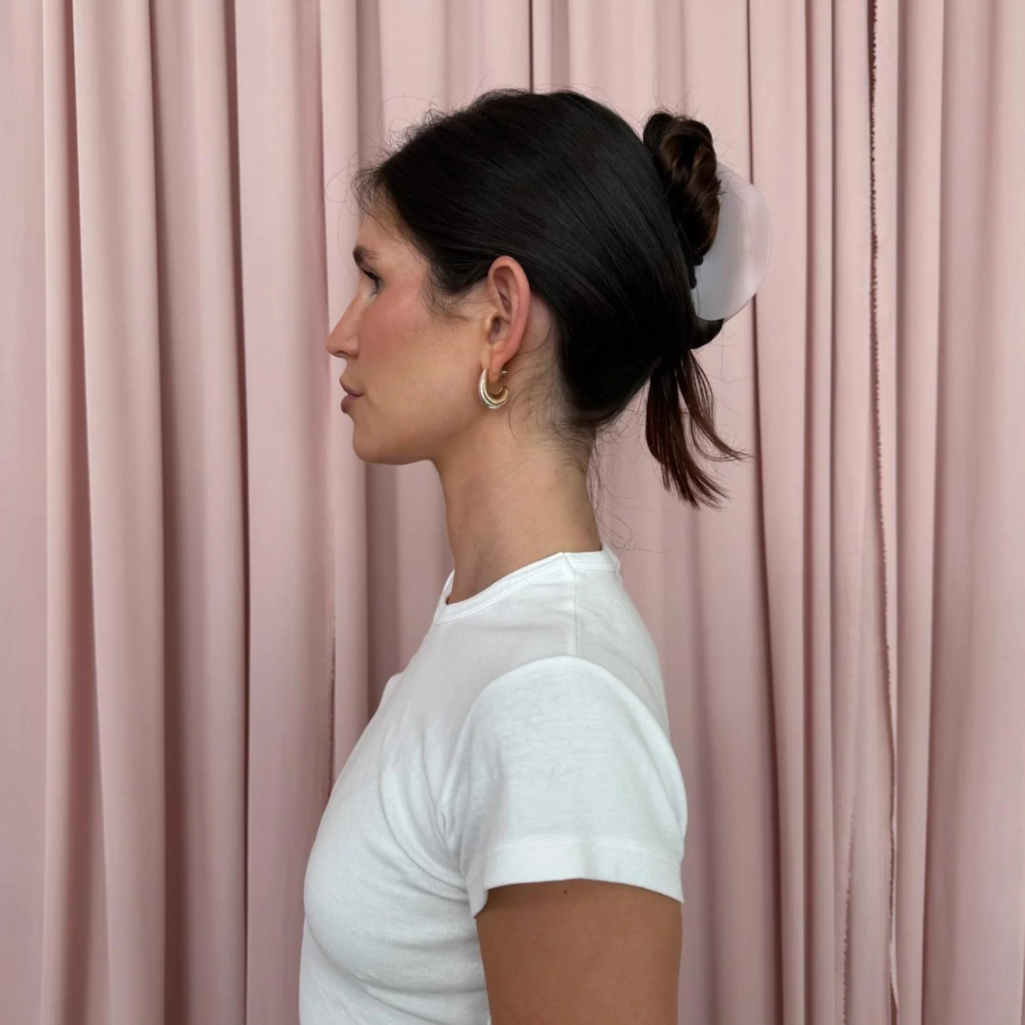 Half Moon Clip in Pink Smoke - Image 2