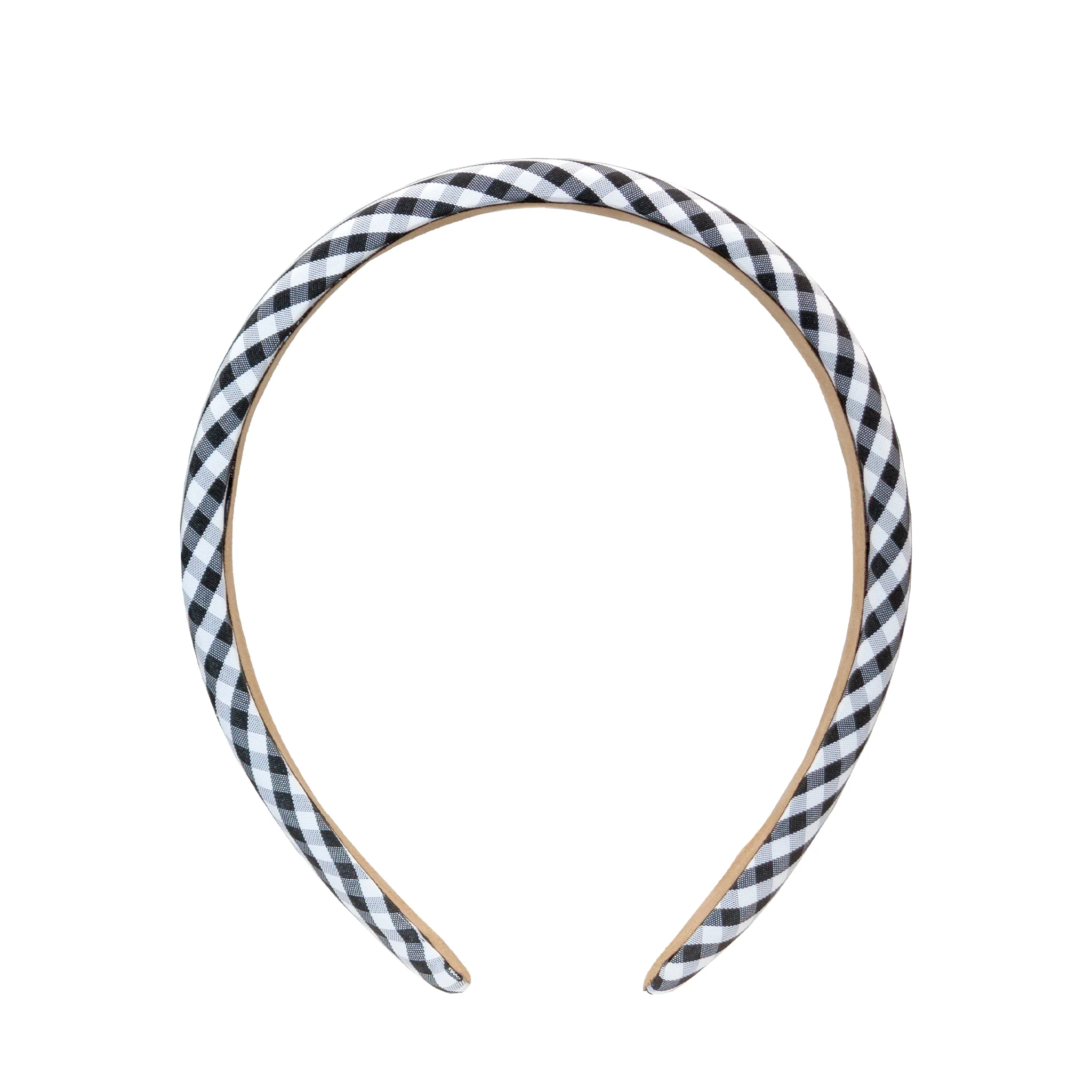 Halo Headband in Navy Gingham - Image 2