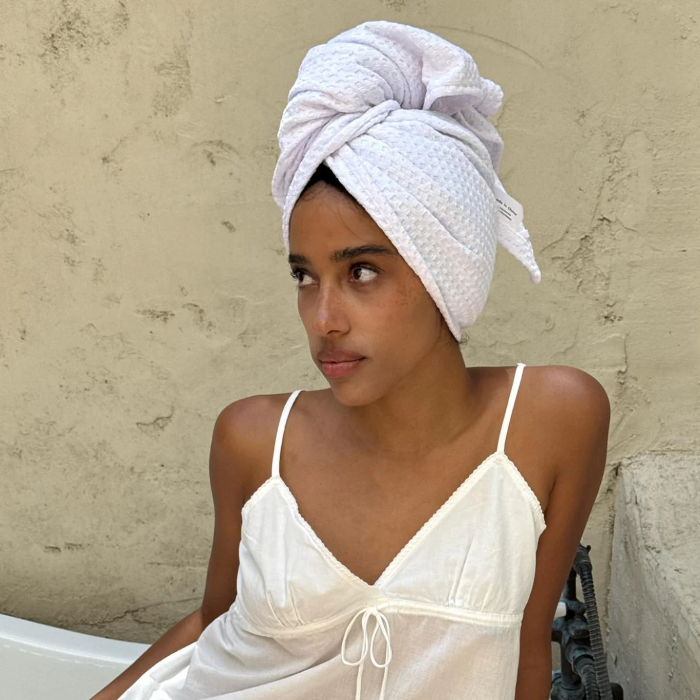 Heavenly Hair Towel in Milk - Image 3