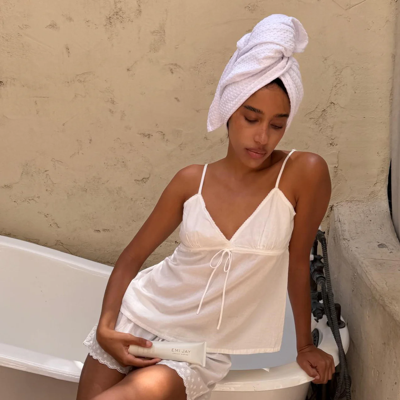Heavenly Hair Towel in Milk - Image 4
