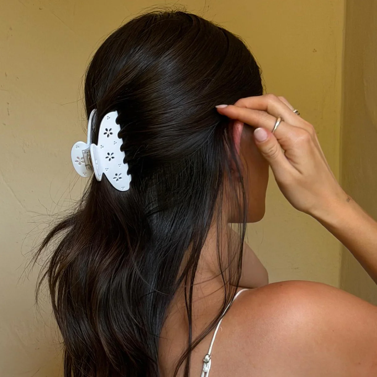 Lil Effing Clip in Blanc Petal Eyelet - Image 3